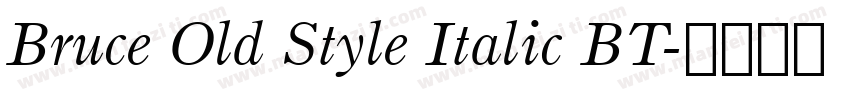 Bruce Old Style Italic BT字体转换